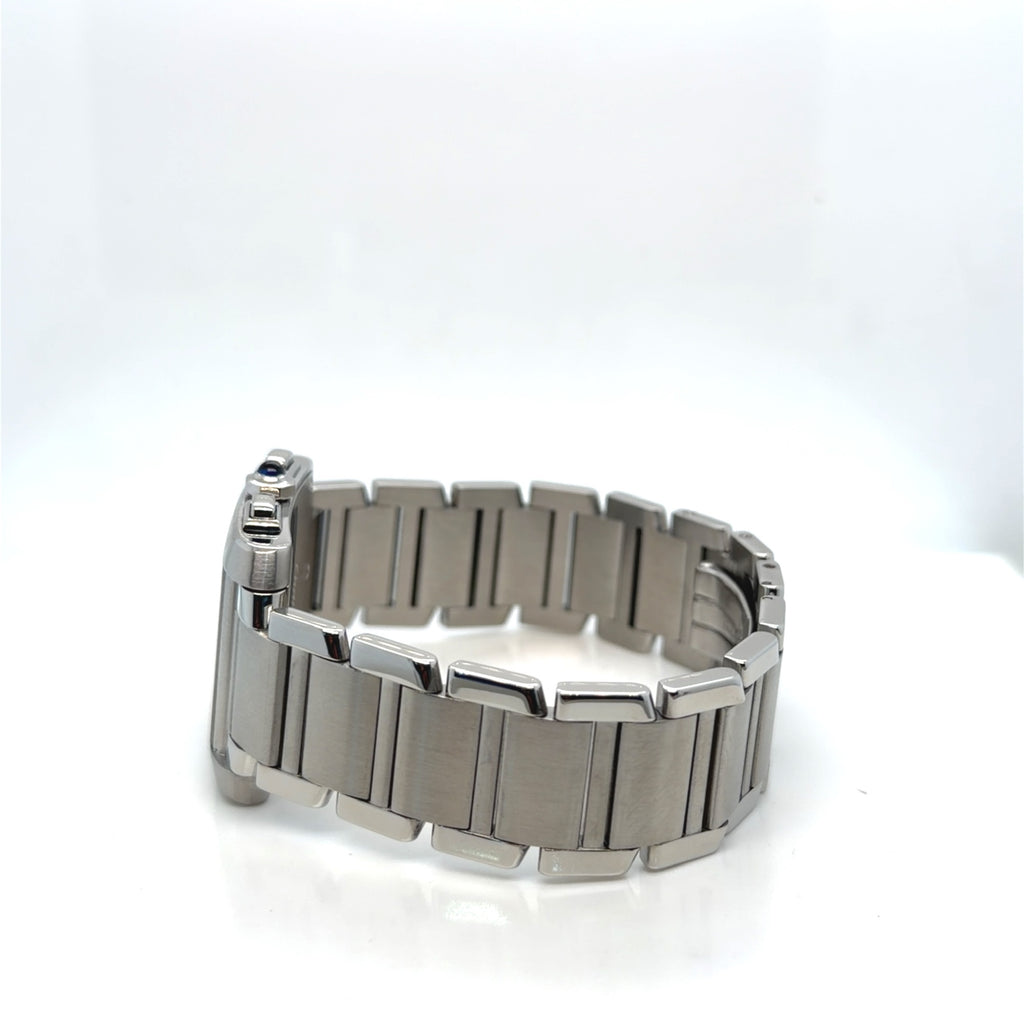 Cartier Tank Francaise Chronograph Steel & White Gold 28mm Ref. 2303 (view 4)