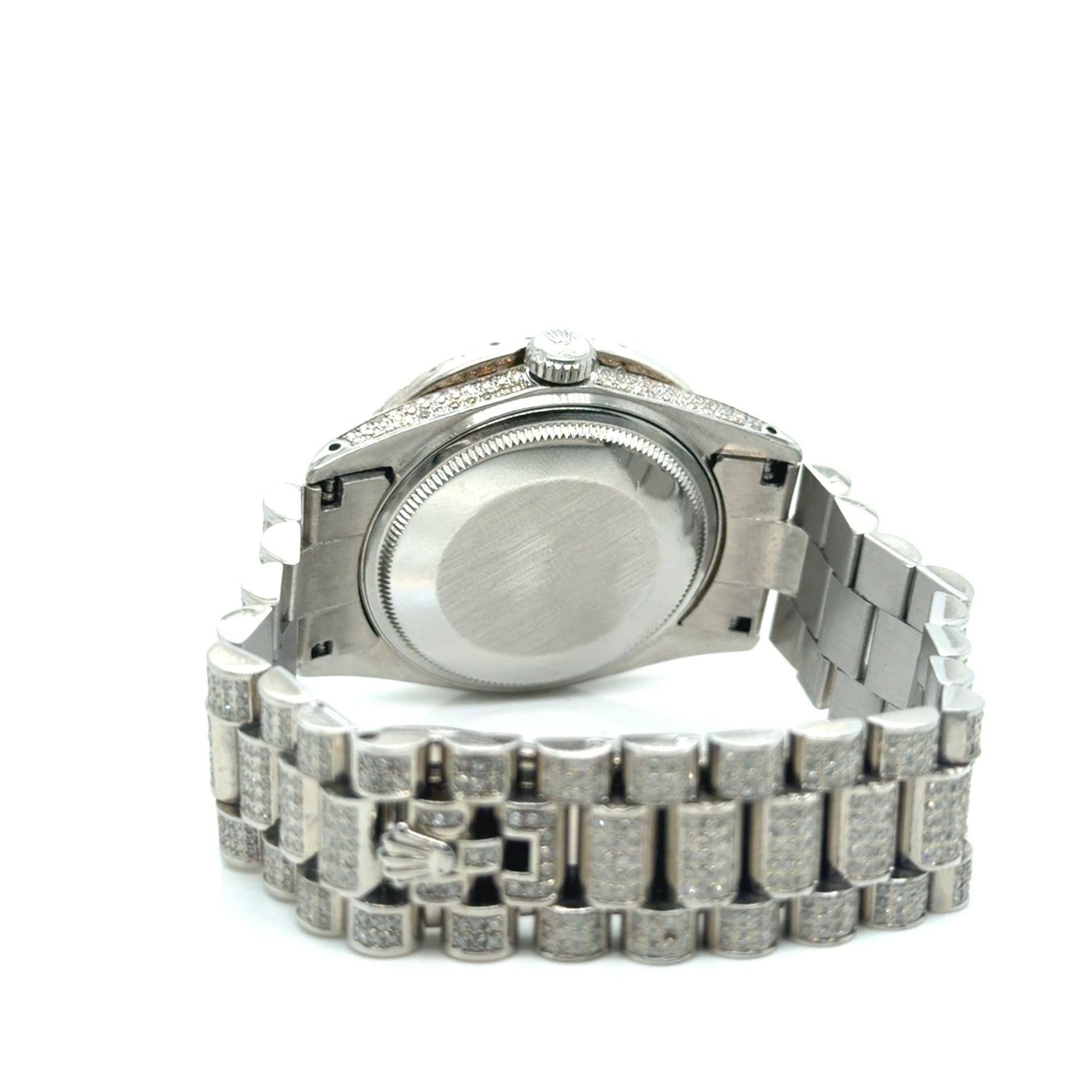 Rolex Datejust 36 Ref. 1600 Steel Aftermarket Diamond Pave Dial & Bezel