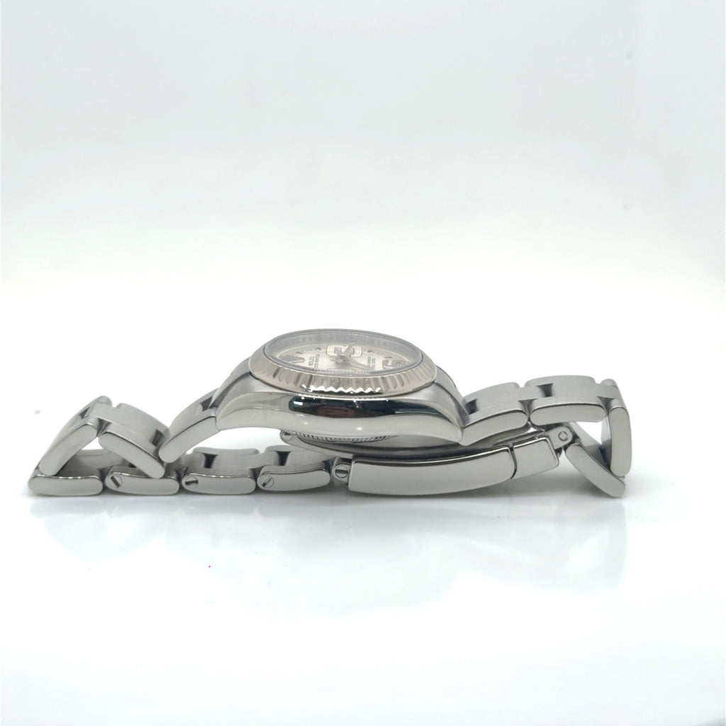 Rolex Oyster Perpetual 26 Ref 176234 Steel & White Gold Silver Dial (view 5)