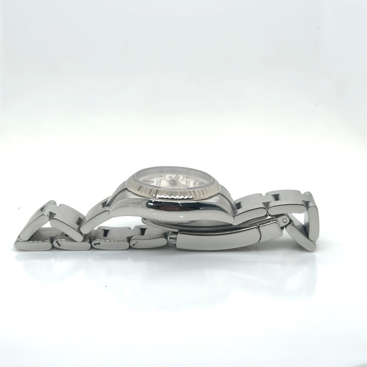 Rolex Oyster Perpetual 26 Ref 176234 Steel & White Gold Silver Dial (view 5)