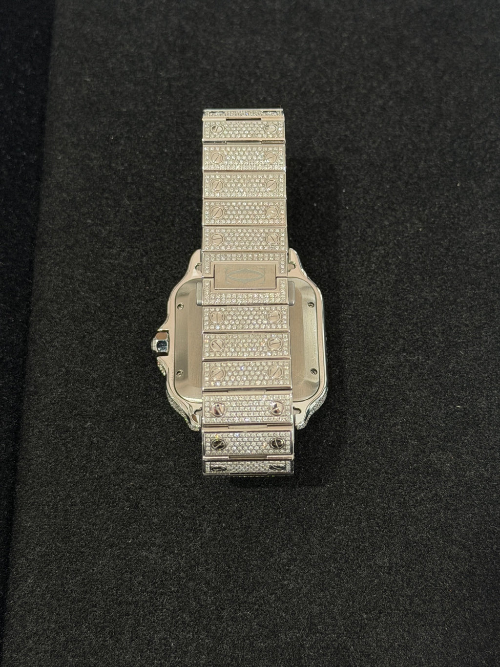 Cartier Santos 40mm Diamond Iced Out Automatic Watch WSSA0018 Box Papers (view 12)