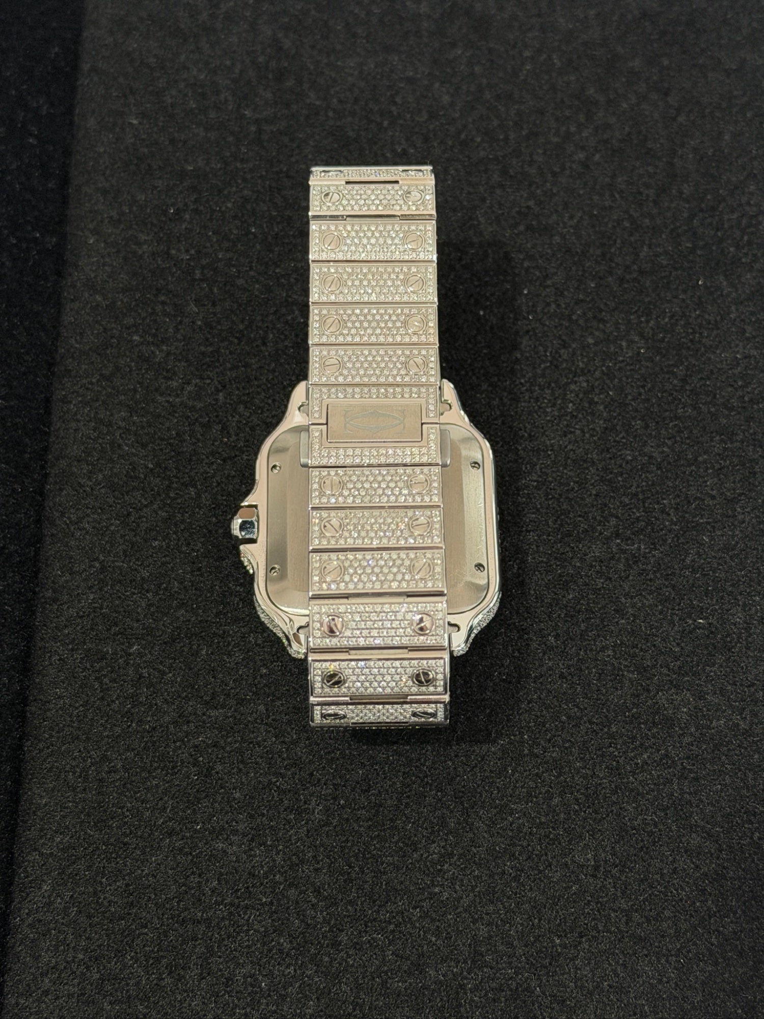 Cartier Santos 40mm Diamond Iced Out Automatic Watch WSSA0018 Box Papers (view 12)