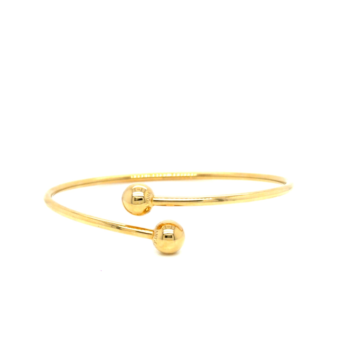 Tiffany & Co. HardWear Ball Bypass Bracelet 18k Yellow Gold 6.75" (view 2)