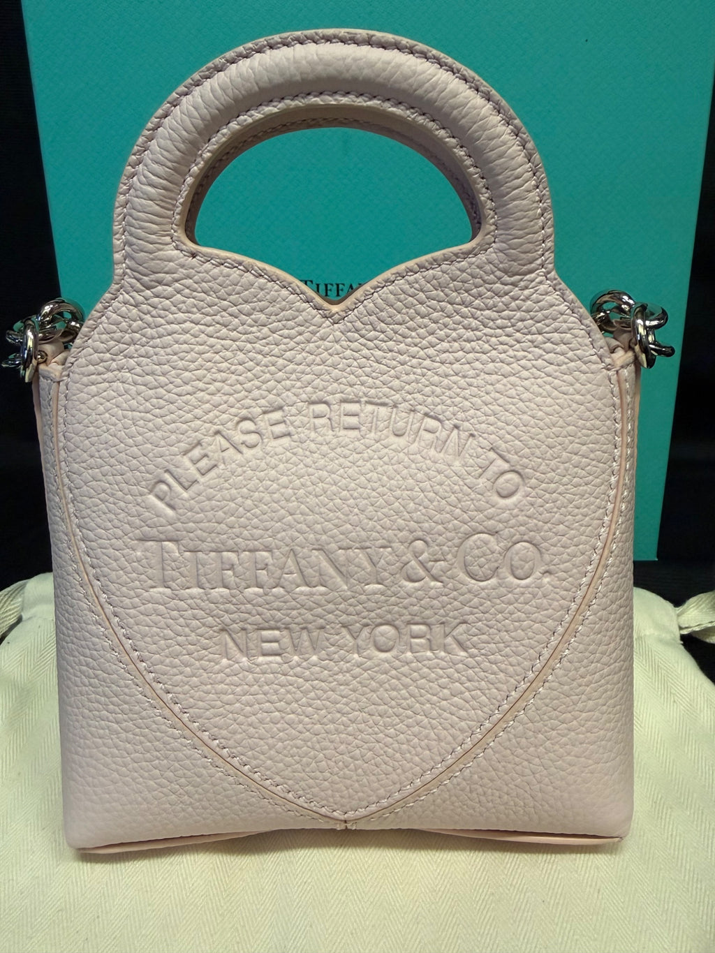 Tiffany & Co. Return to Tiffany Heart Micro Tote Pink Leather Bag (view 3)