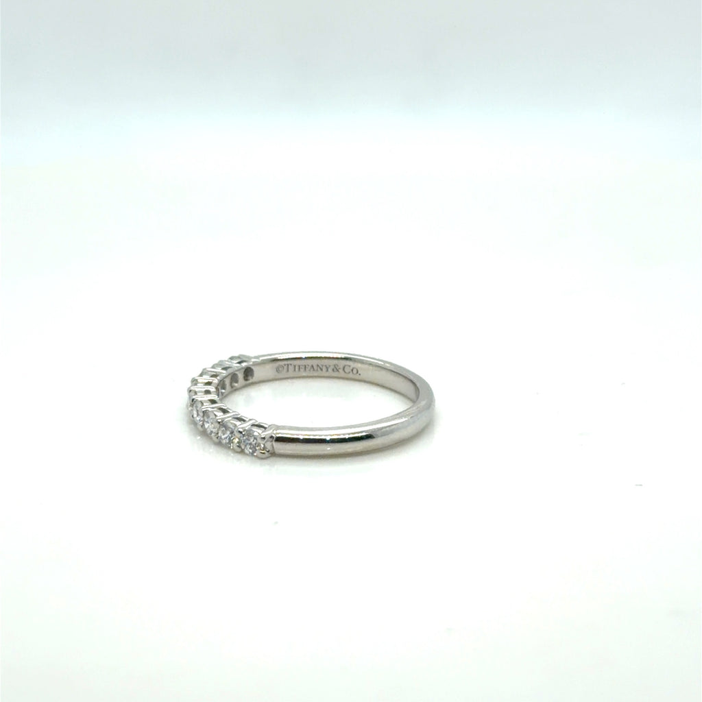 Tiffany & Co. Forever Platinum Diamond Half Band Ring 0.27 ctw Sz 4 (view 2)
