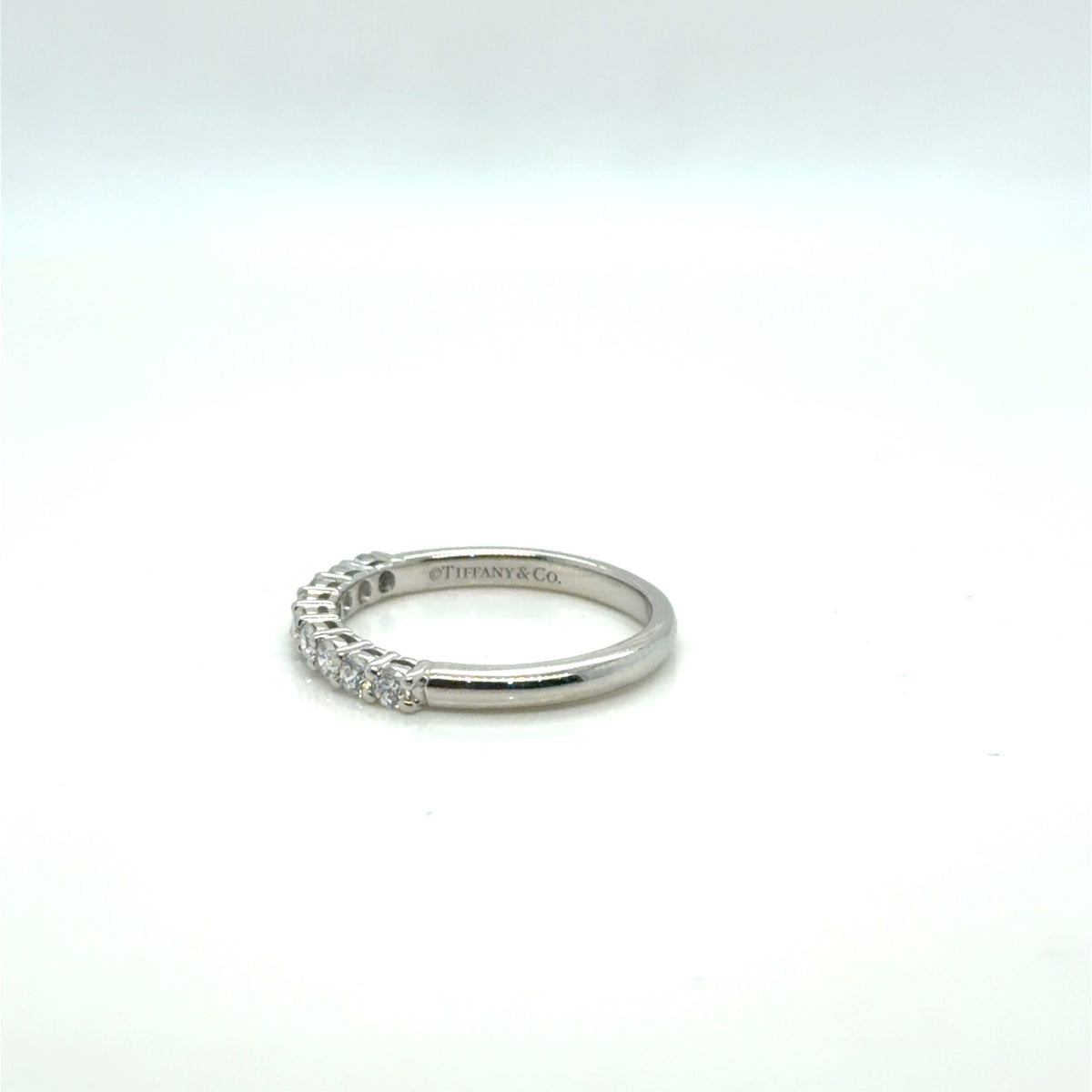 Tiffany & Co. Forever Platinum Diamond Half Band Ring 0.27 ctw Sz 4 (view 2)