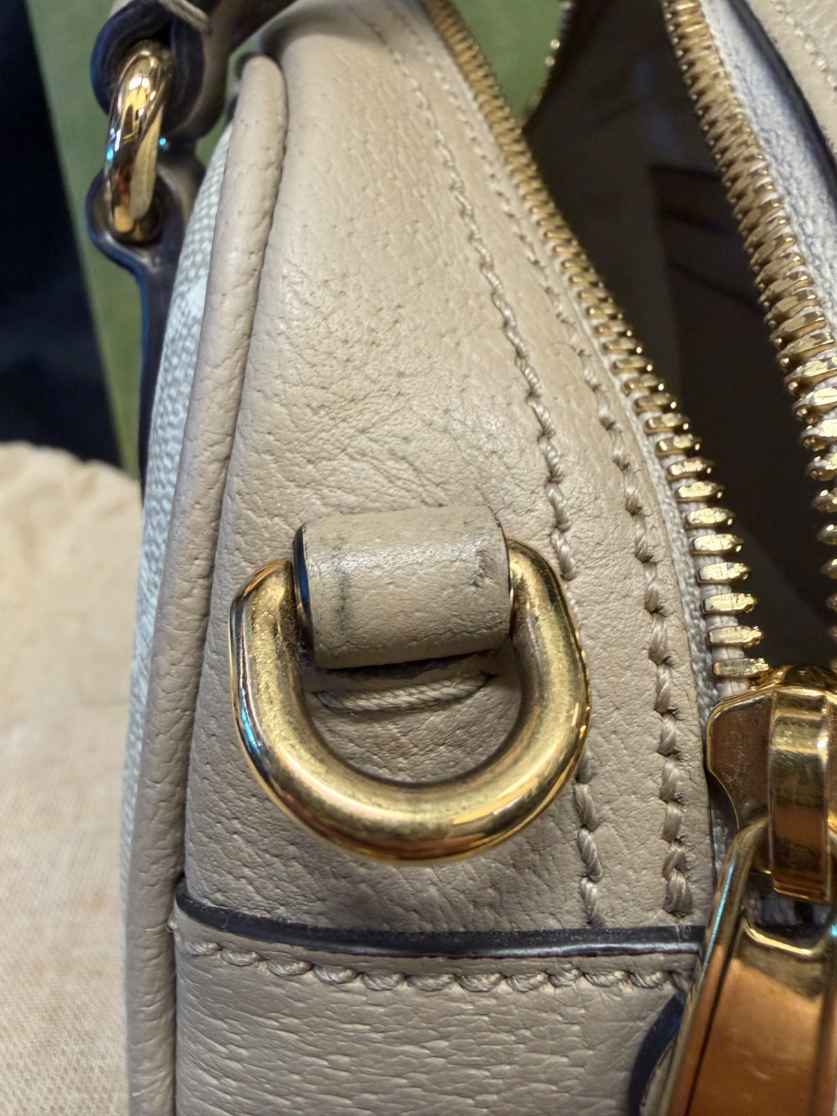Gucci Ophidia Mini Bag GG Supreme Canvas Beige Web Crossbody (view 12)