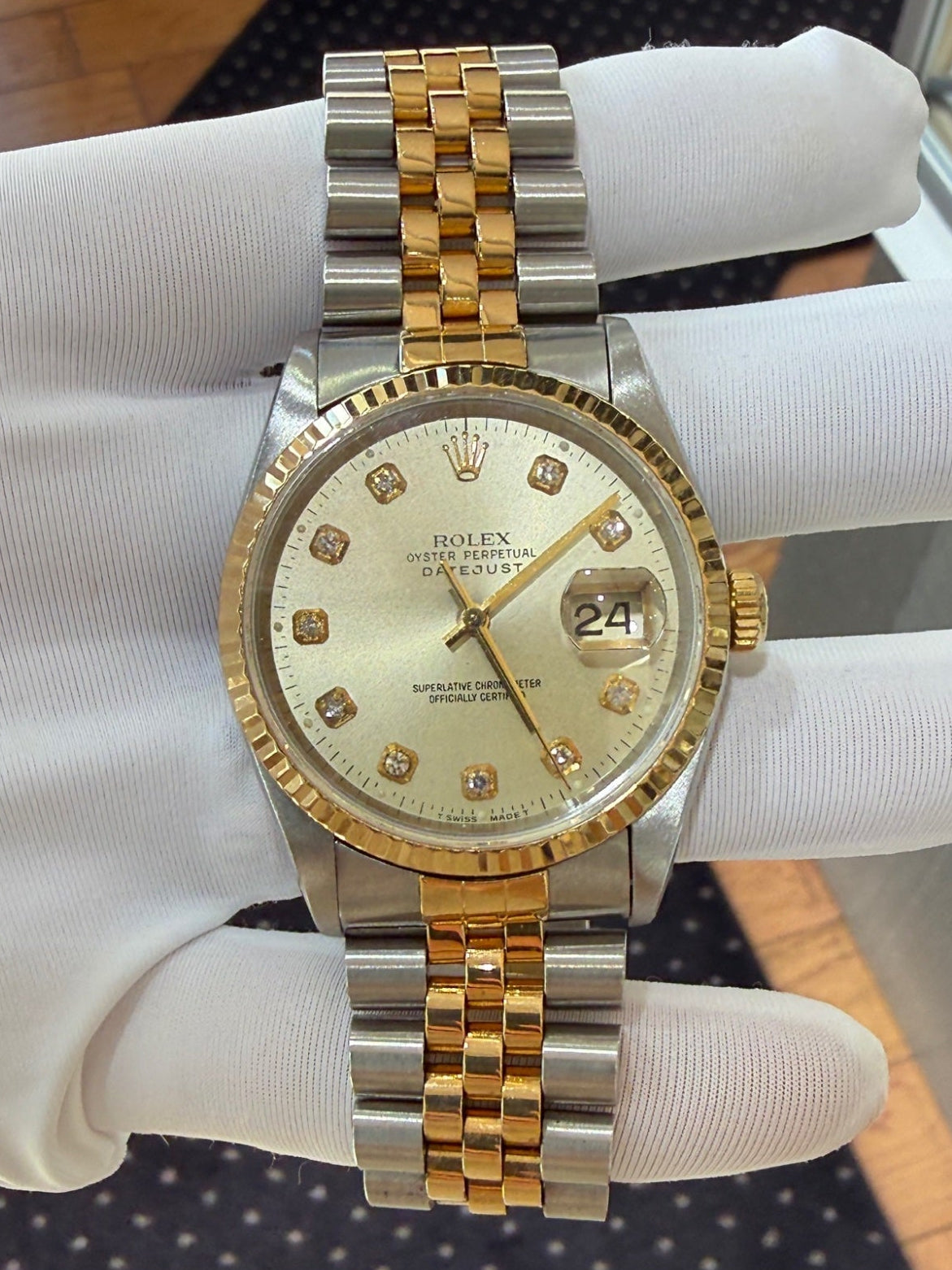 Rolex Datejust 36mm Two-Tone Steel & Gold Watch Ref. 16233