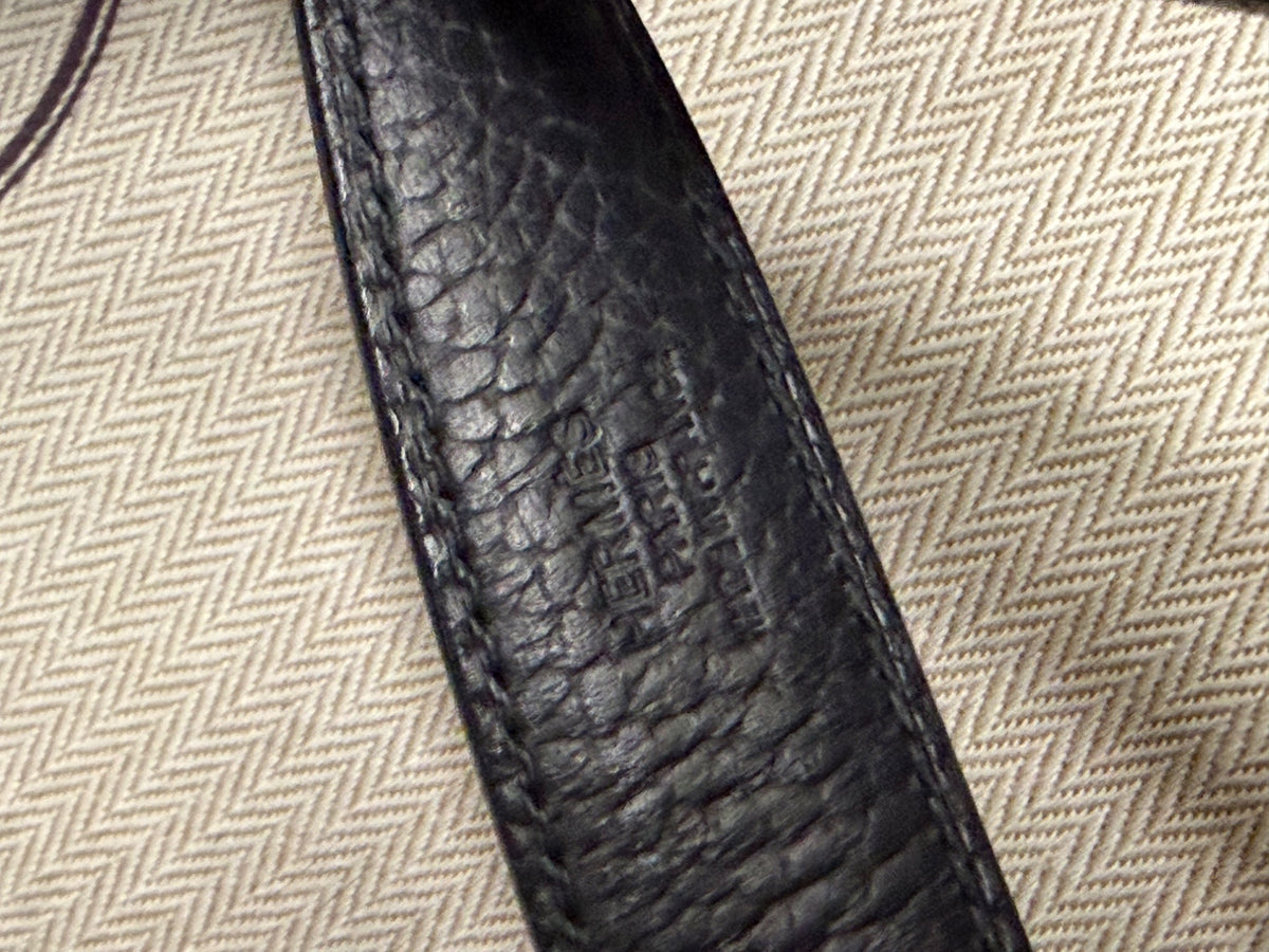 Hermès Kelly Depeches 25 Black Leather Palladium Hardware Clutch Bag (view 12)