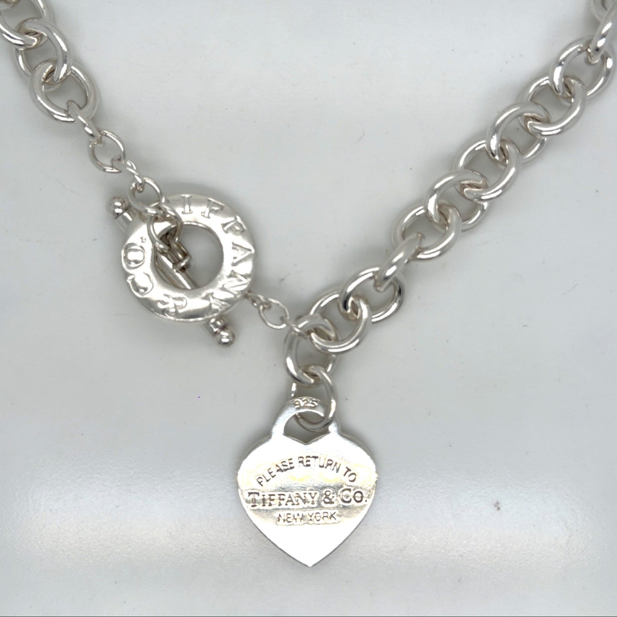 Tiffany & Co. Sterling Silver Return to Tiffany Heart Tag Toggle Necklace 16" (view 1)