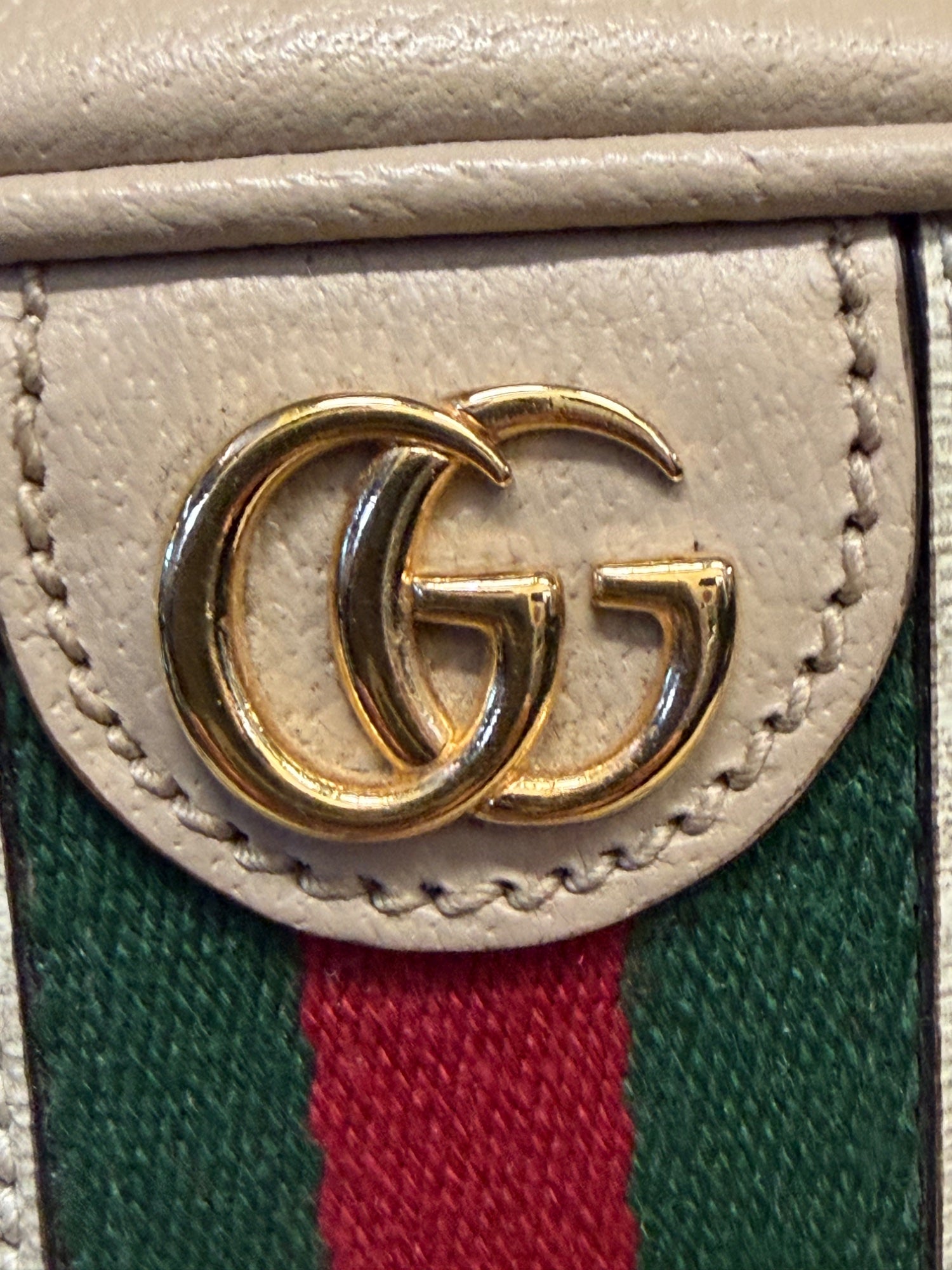 Gucci Ophidia Mini Bag GG Supreme Canvas Beige Web Crossbody (view 14)