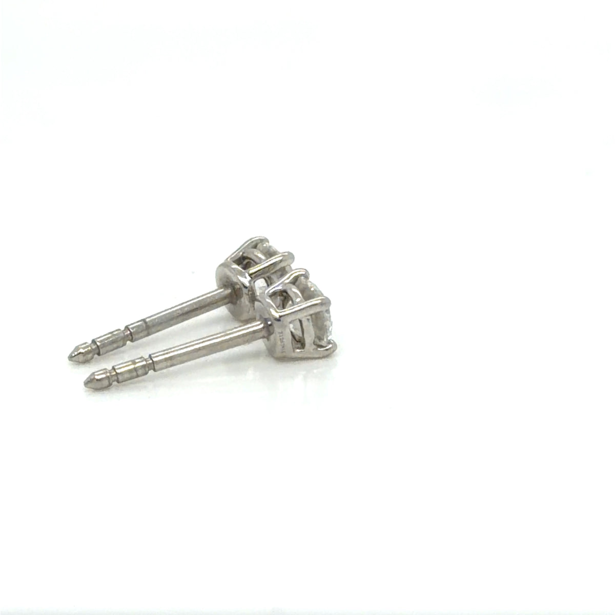 Tiffany & Co. Platinum Diamond Stud Earrings 0.60 ctw H VVS Certified (view 15)