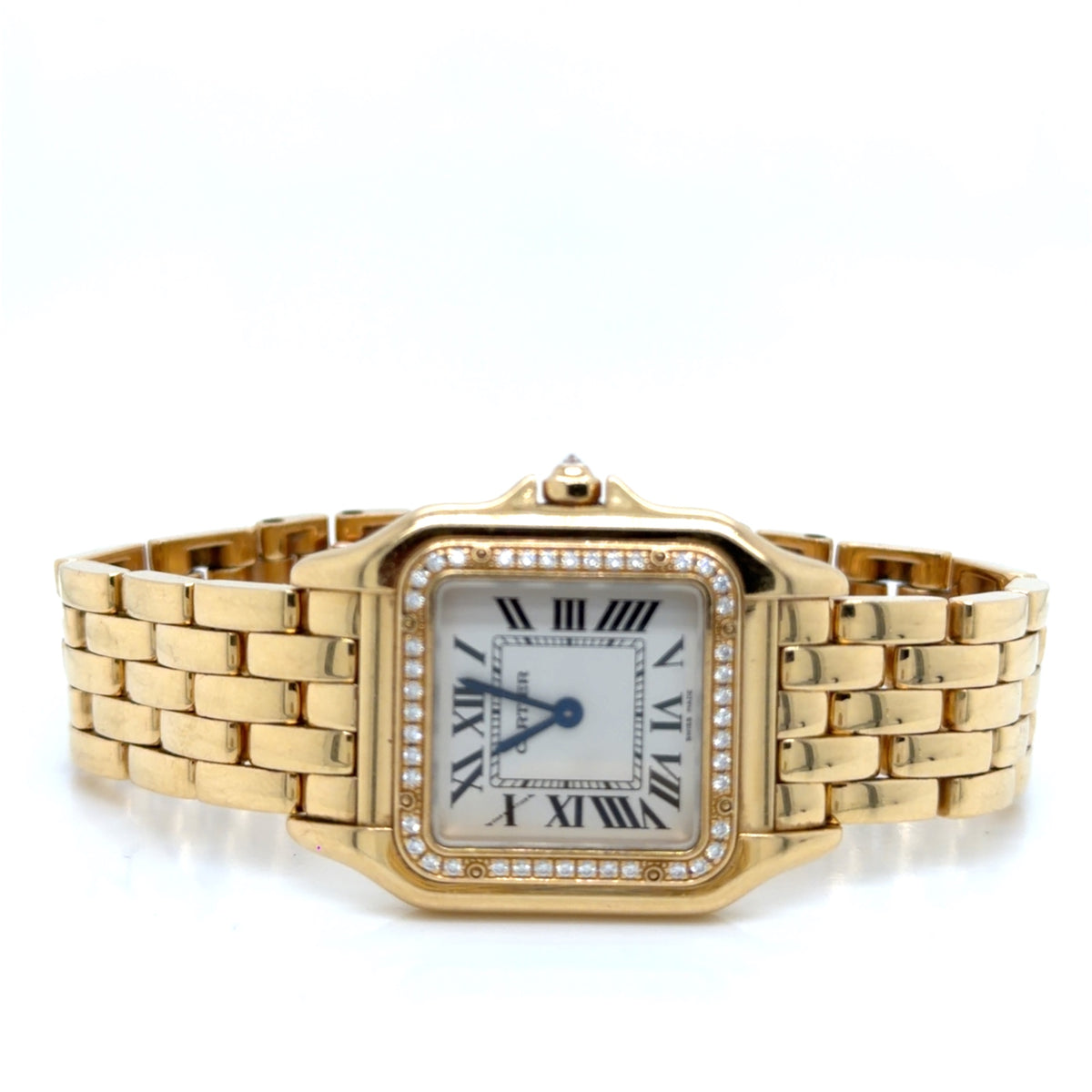 Cartier Panthere 18k Yellow Gold Diamond Bezel Ladies Watch 2021 (view 16)