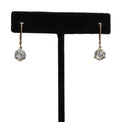 14K Yellow Gold Cubic Zirconia Leverback Dangle Earrings, 2.29g (view 3)