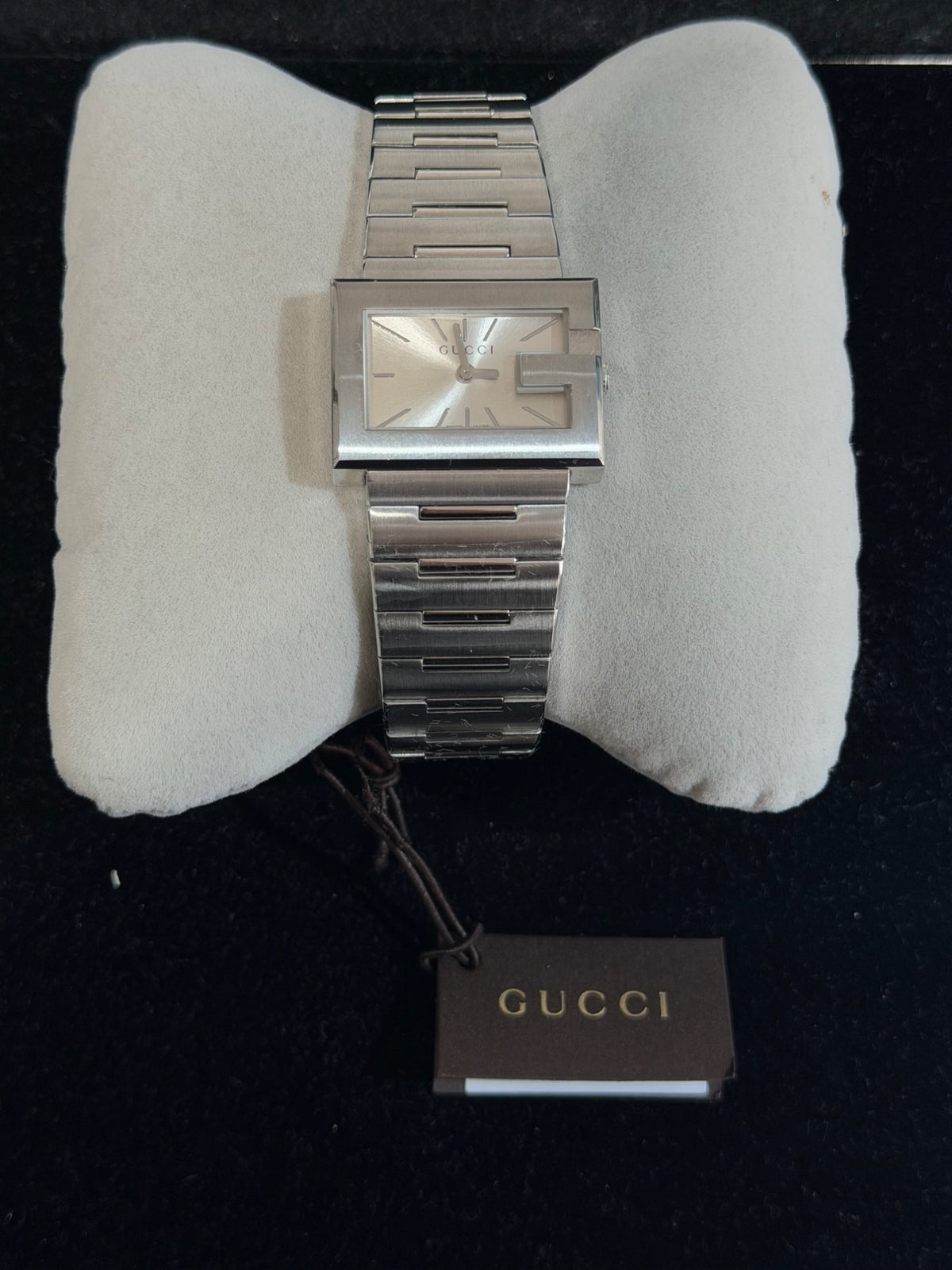 Gucci G-Rectangle 100L Stainless Steel Silver Dial Ladies Watch, Box (view 3)