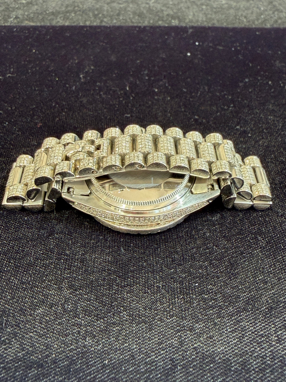 Rolex Datejust 36 Ref. 1600 Steel Aftermarket Diamond Pave Dial & Bezel (view 9)