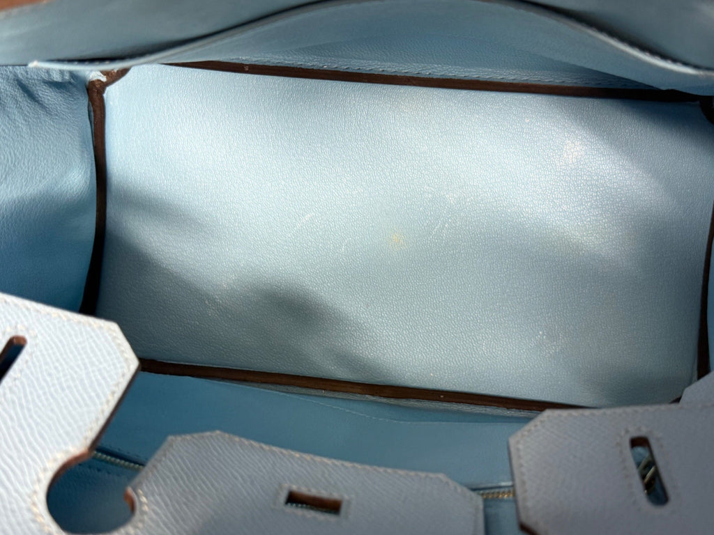 Hermès Birkin 30 Blue Céleste Epsom Leather Gold Hardware Handbag (view 7)
