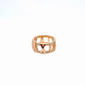 Tiffany & Co. Atlas Open Diamond Band Ring 18K Rose Gold Size 6.5