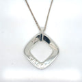 Tiffany & Co. Sterling Silver 1837 Open Square Pendant Necklace 18 in (view 1)