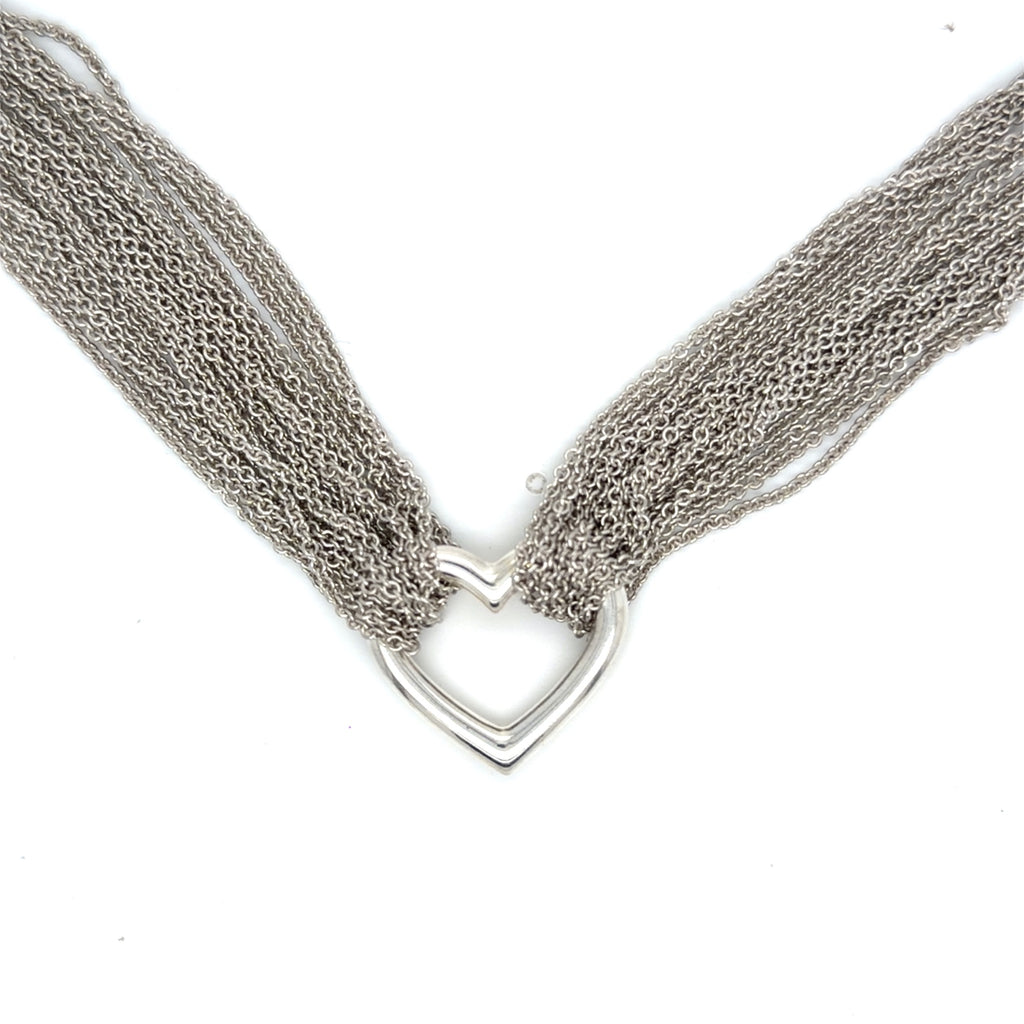 Tiffany & Co. Sterling Silver Multi-Strand Heart Toggle Necklace 16" (view 3)