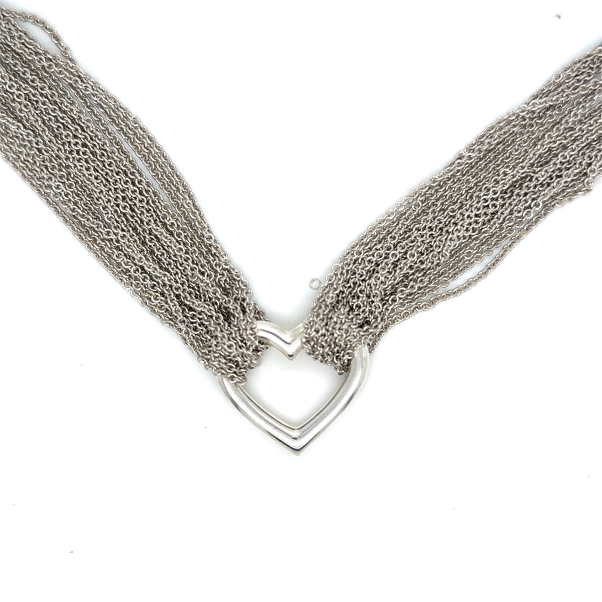 Tiffany & Co. Sterling Silver Multi-Strand Heart Toggle Necklace 16" (view 3)