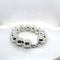 Tiffany & Co. Sterling Silver 14mm Ball Bead Bracelet 925 8 Inch