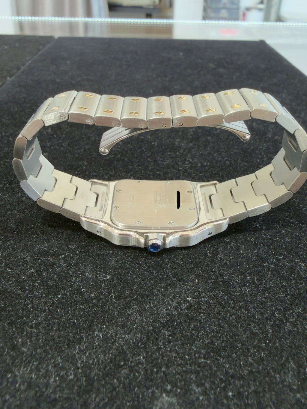 Cartier Santos Galbee Two-Tone Steel 18k Gold Watch Ref. 1566 28mm (view 8)
