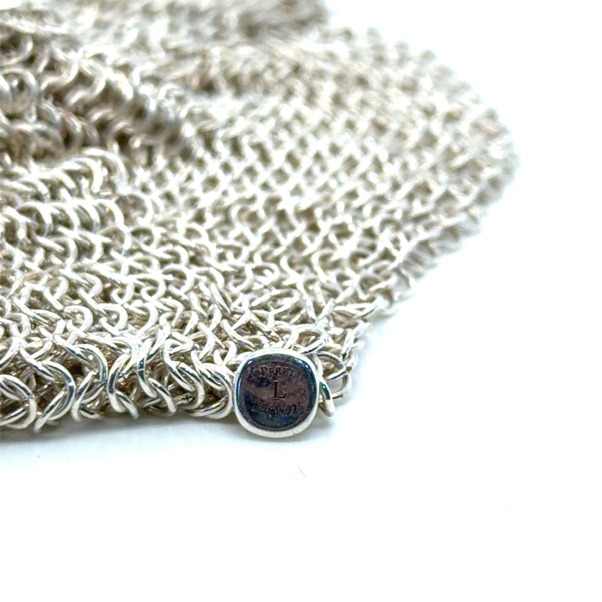 Tiffany & Co. Elsa Peretti Sterling Silver 925 Wide Mesh Cuff Large Bracelet (view 5)