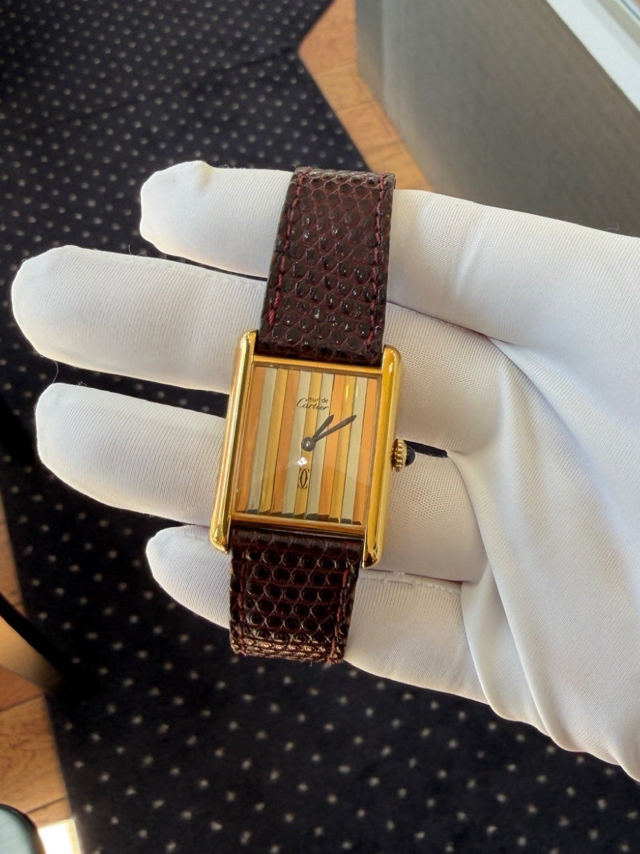 Cartier Must de Cartier Tank Silver Vermeil Trinity Dial Watch SV925 23mm (view 11)