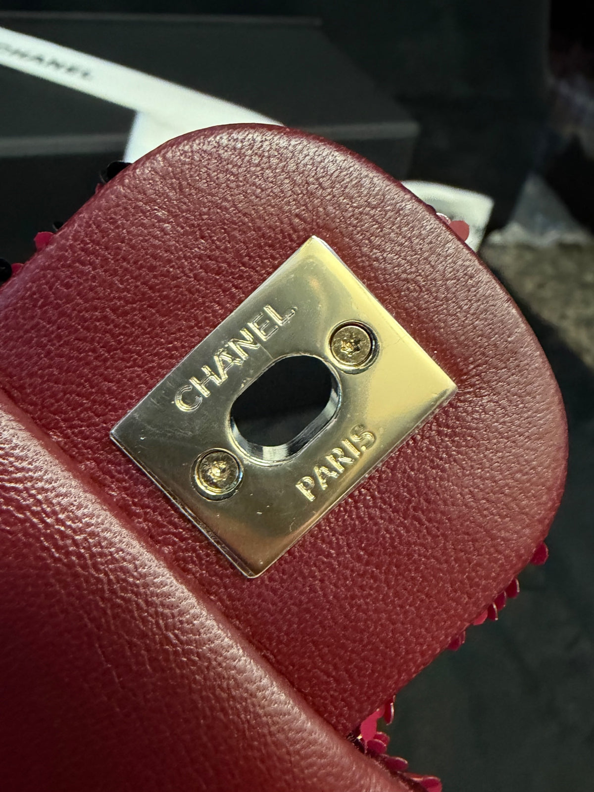 Chanel 23A Sunset Sequin Mini Flap Bag Multicolor Gold-Tone Hardware (view 12)
