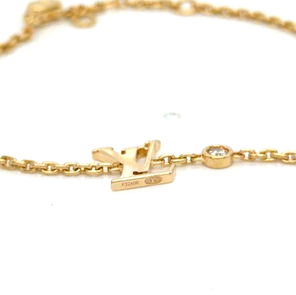 Louis Vuitton Idylle Blossom LV Bracelet 18K Yellow Gold Diamond 7" (view 3)