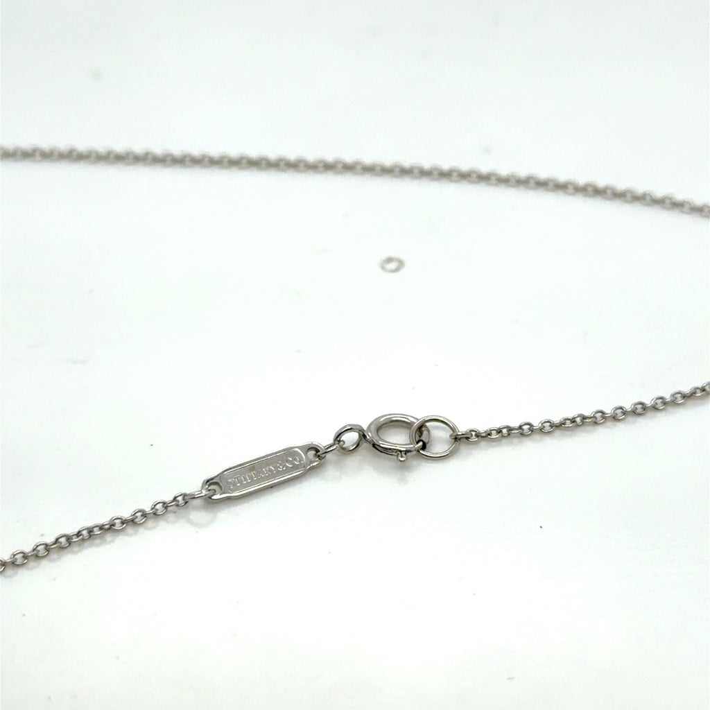 Tiffany & Co. 18K White Gold T Wire Circle Diamond Pendant Necklace 18" (view 5)