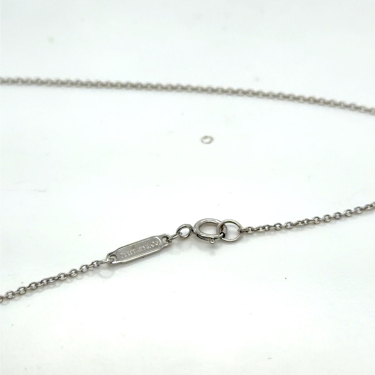 Tiffany & Co. 18K White Gold T Wire Circle Diamond Pendant Necklace 18" (view 5)
