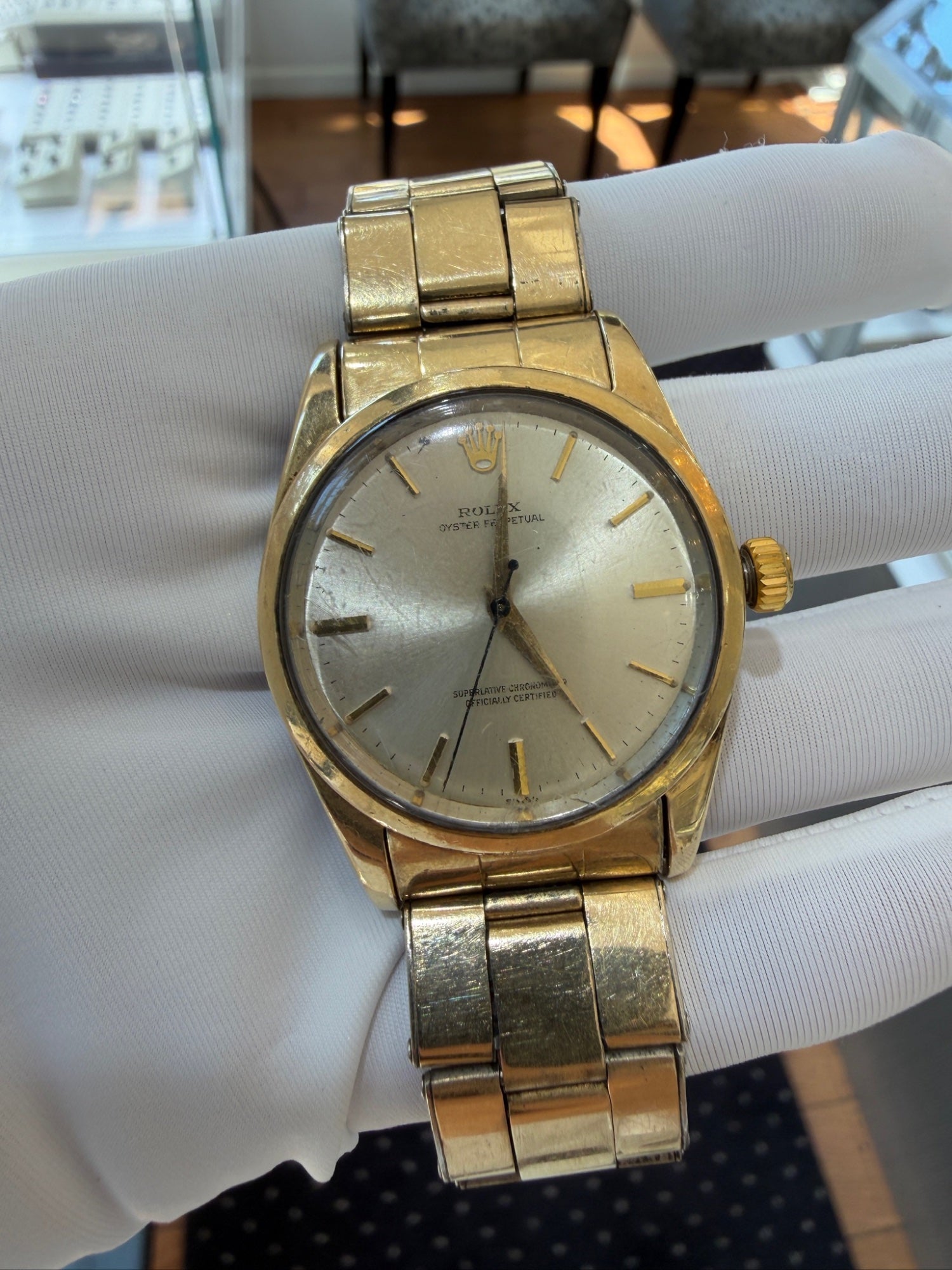 Rolex Oyster Perpetual 34mm Gold Capped Watch Ref. 1014 Automatic