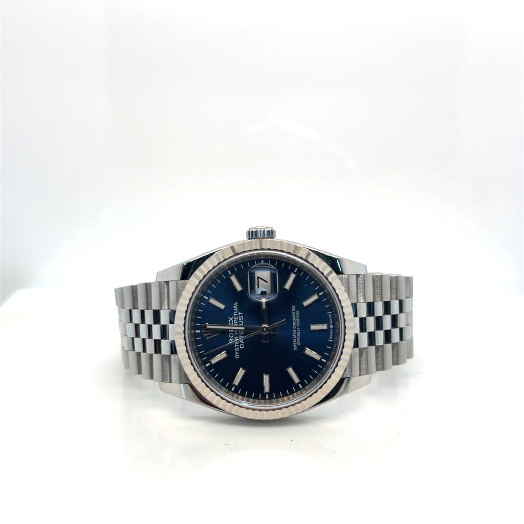 Rolex Datejust 36 Stainless Steel Blue Dial Jubilee Ref 126234 (view 4)