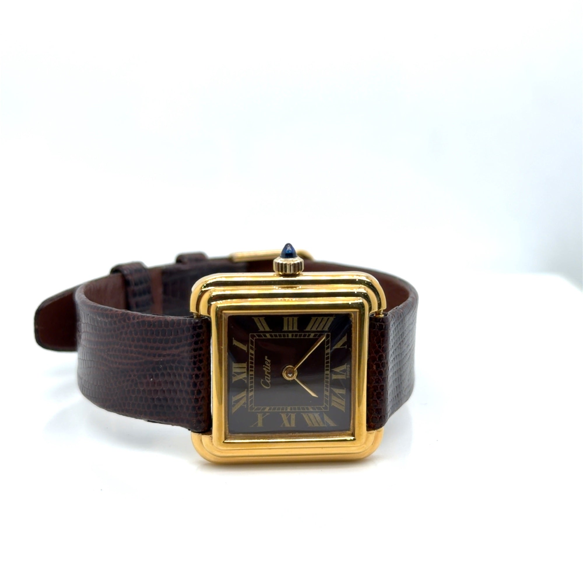 Cartier Tank Must Stepped Pre-Must Watch 18k Gold Plate Ref. 5512117 (view 2)
