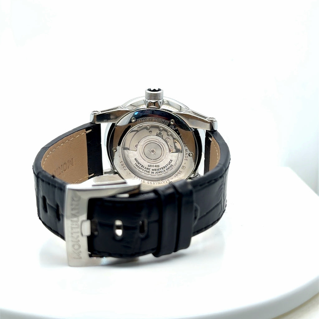 Montblanc Timewalker Automatic Stainless Steel 42mm Black Dial Watch 7285