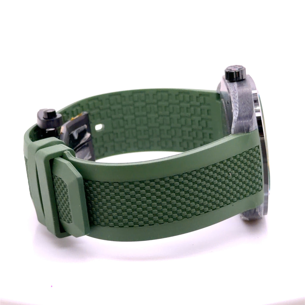 Hermès H08 Watch Steel Green Rubber Strap W402991WW00 39mm Auto (view 11)