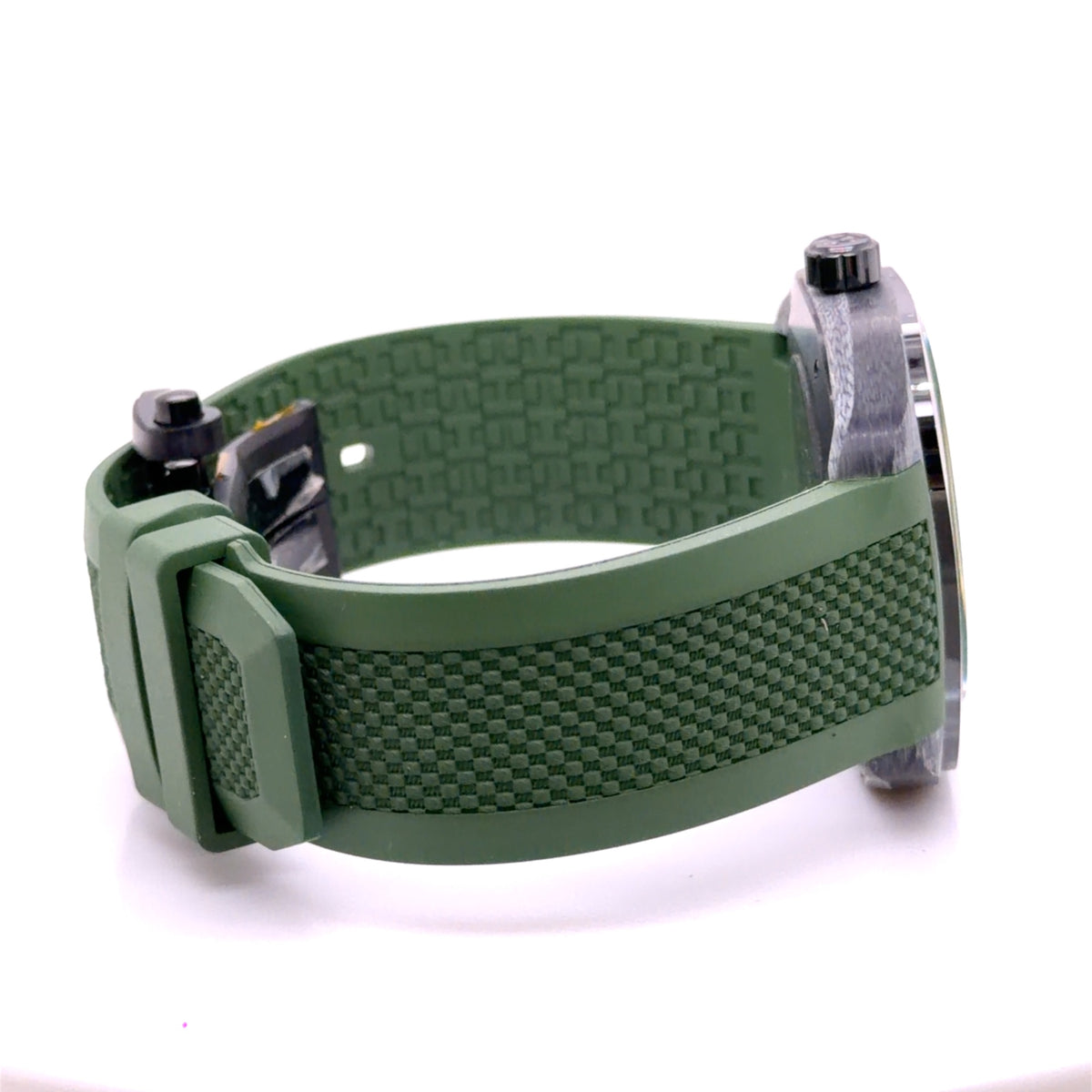 Hermès H08 Watch Steel Green Rubber Strap W402991WW00 39mm Auto (view 11)
