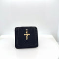 14K Yellow Gold Nugget Cross Pendant, 0.71g Fine Gold Charm