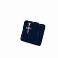 10K Yellow Gold Amethyst Diamond Cross Pendant, 6 Oval Amethysts