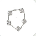 Van Cleef & Arpels Vintage Alhambra 5 Motifs Bracelet 18K White Gold