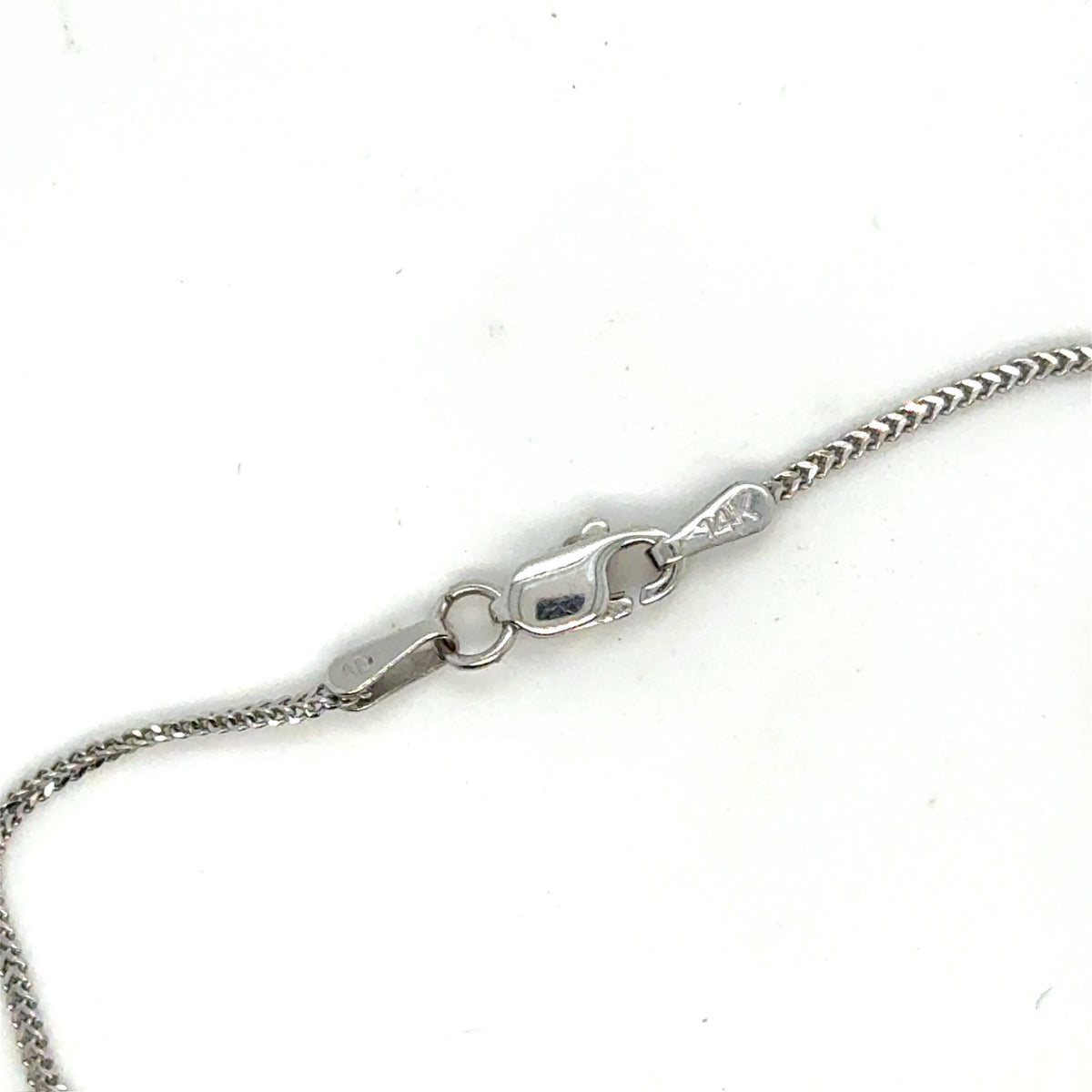 14k White Gold Diamond Cluster Pendant Necklace 0.28 ctw G Impf 18 In (view 3)