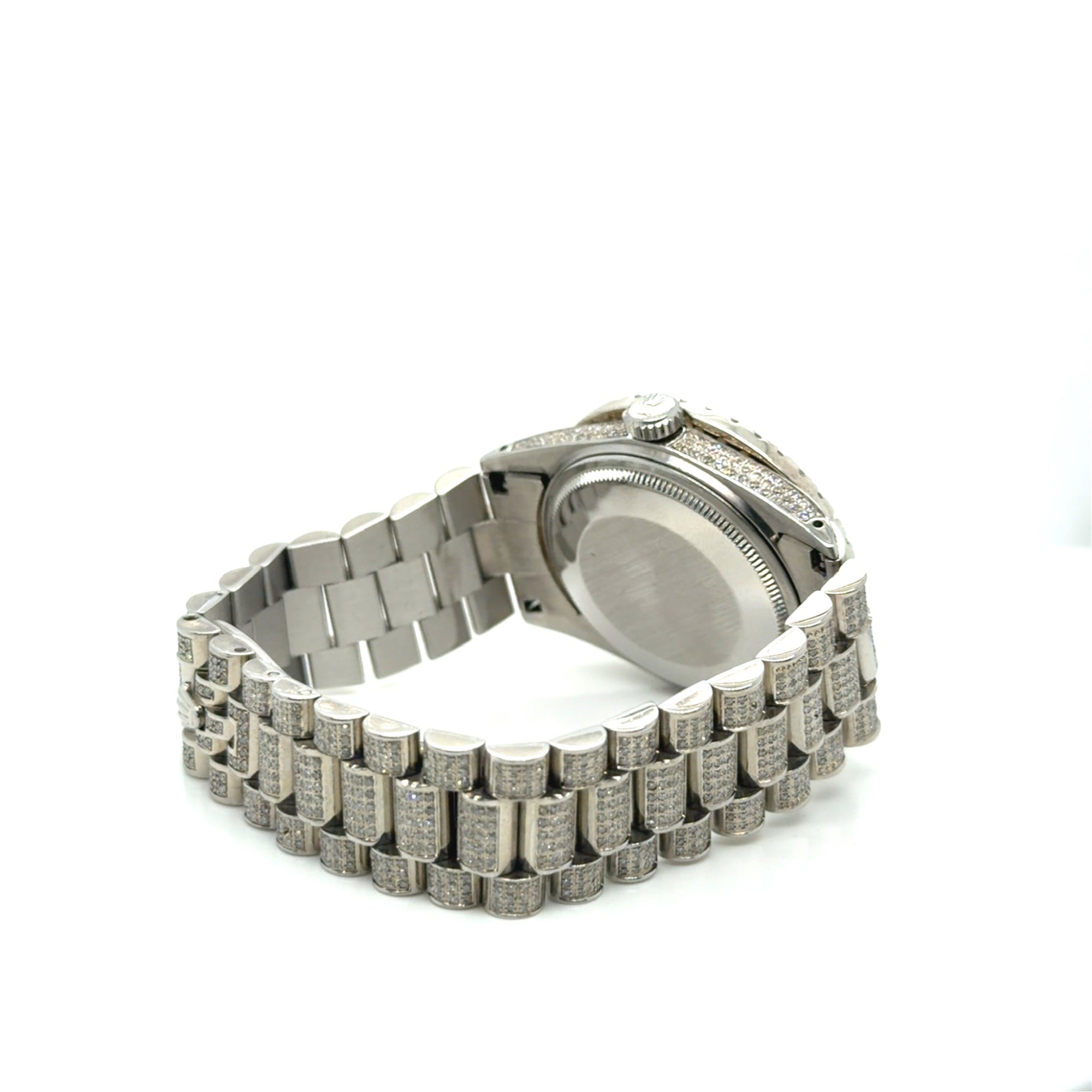 Rolex Datejust 36 Ref. 1600 Steel Aftermarket Diamond Pave Dial & Bezel