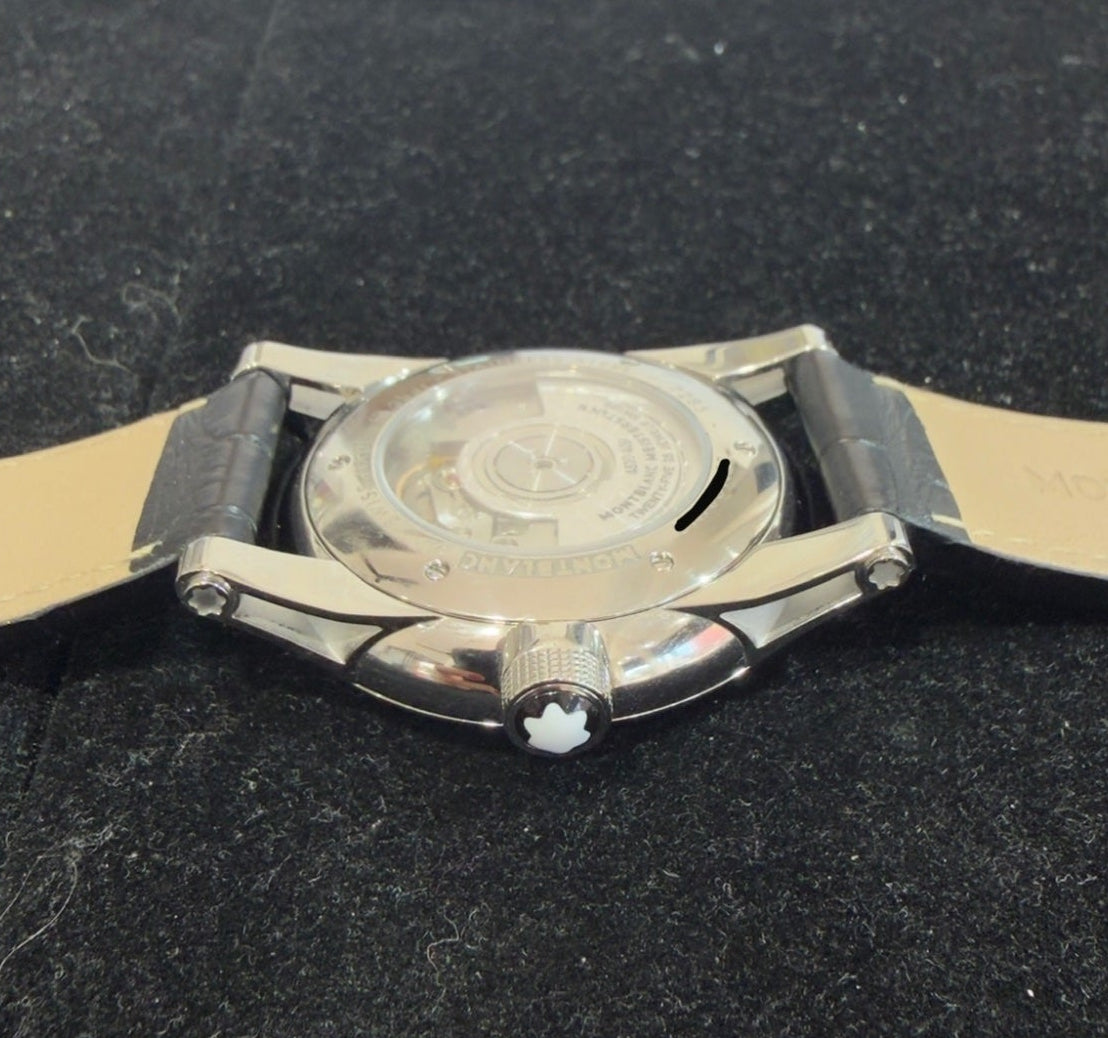 Montblanc Timewalker Automatic Stainless Steel 42mm Black Dial Watch 7285