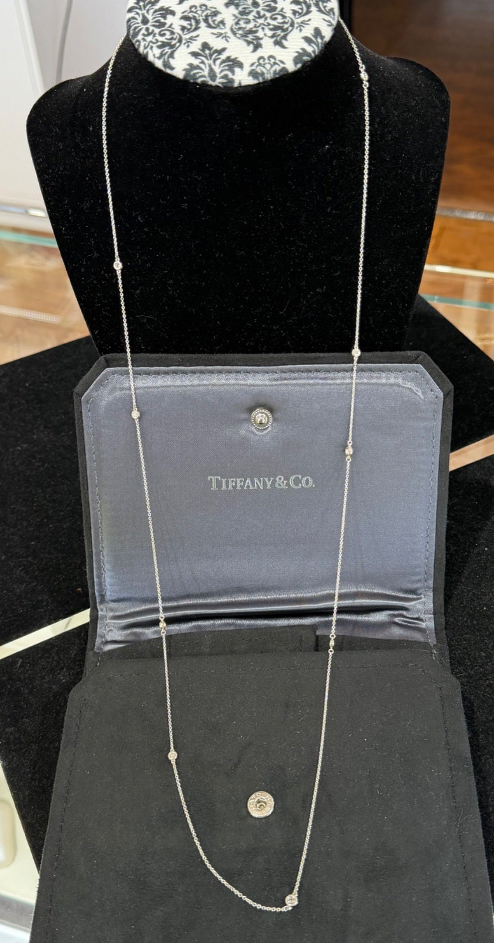Tiffany & Co. Diamonds by the Yard Sprinkle Necklace Sterling Silver 32" (view 2)