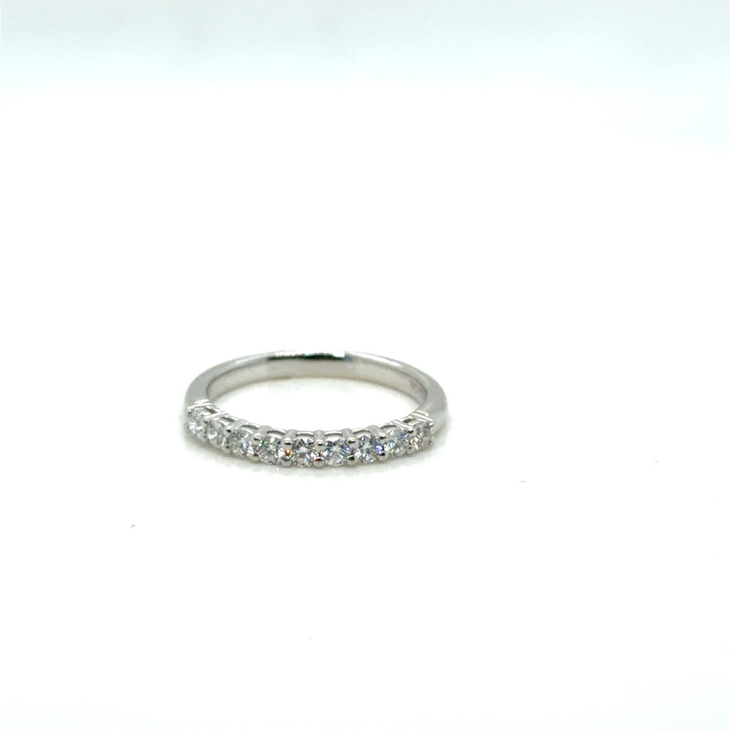 Tiffany & Co. Forever Platinum Diamond Half Band Ring 0.27 ctw Sz 4 (view 1)