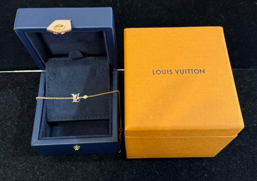 Louis Vuitton Idylle Blossom LV Bracelet 18K Yellow Gold Diamond 7"
