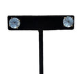 14K Yellow Gold Round Blue Synthetic Spinel Stud Earrings (view 1)