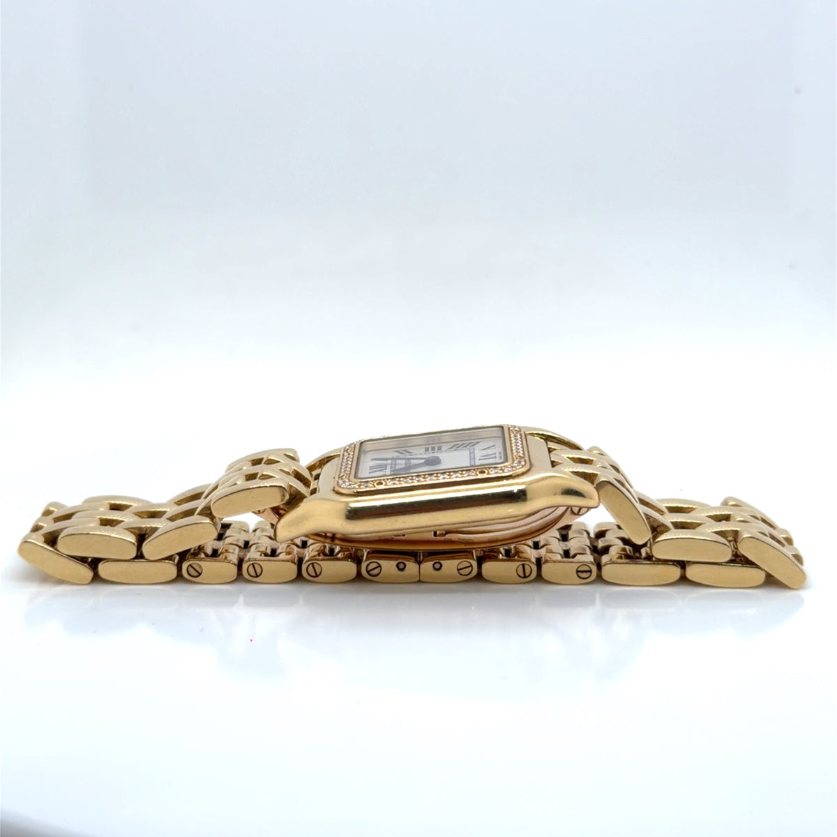 Cartier Panthere 18k Yellow Gold Diamond Bezel Ladies Watch 2021 (view 14)